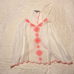 Flowy embroidered tank